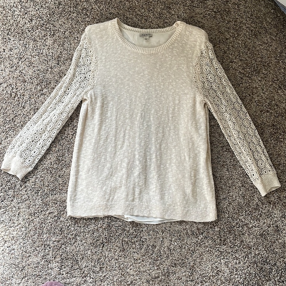 Lucky Brand open back long sleeve Sweater Sz L